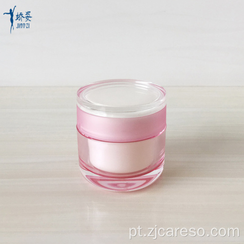 Frasco de creme acrílico para cuidados com a pele para uso cosmético